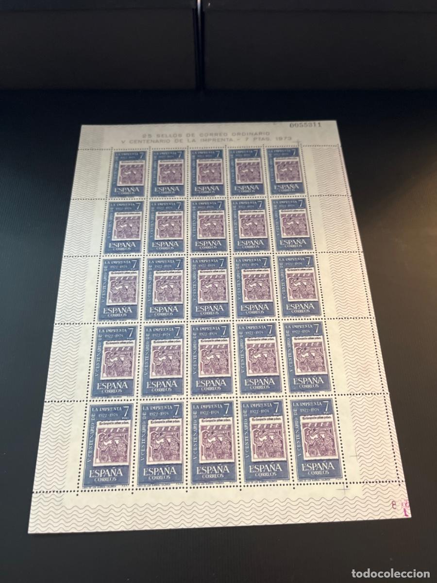Sellos: Pliego de sellos a&ntilde;o 1973 V centenario de la imprenta - Foto 4