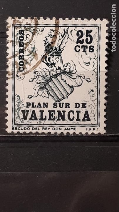 Sellos: ESPA&Ntilde;A. Plan sur de VALENCIA a&ntilde;o 1963 ** Edifil 1 - Foto 1