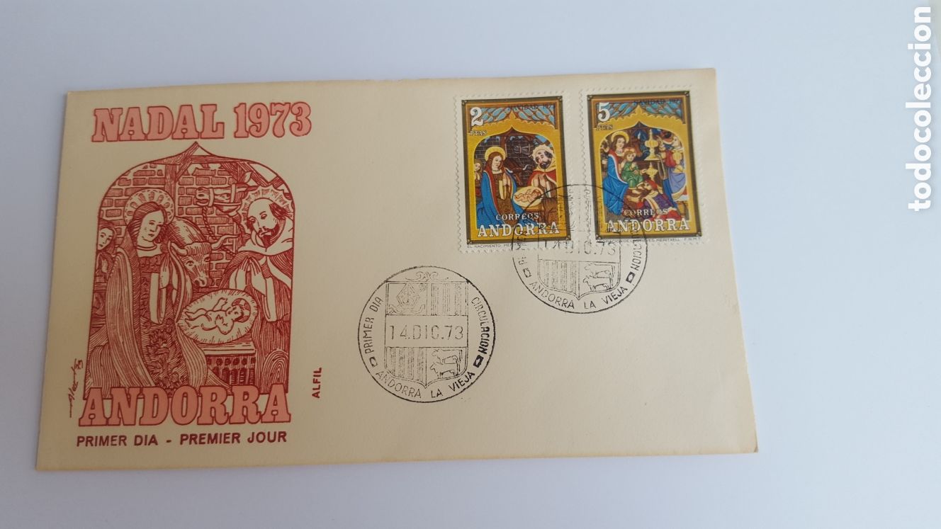 Sellos: Andorra Espa&ntilde;a 1973 Completo - Foto 2