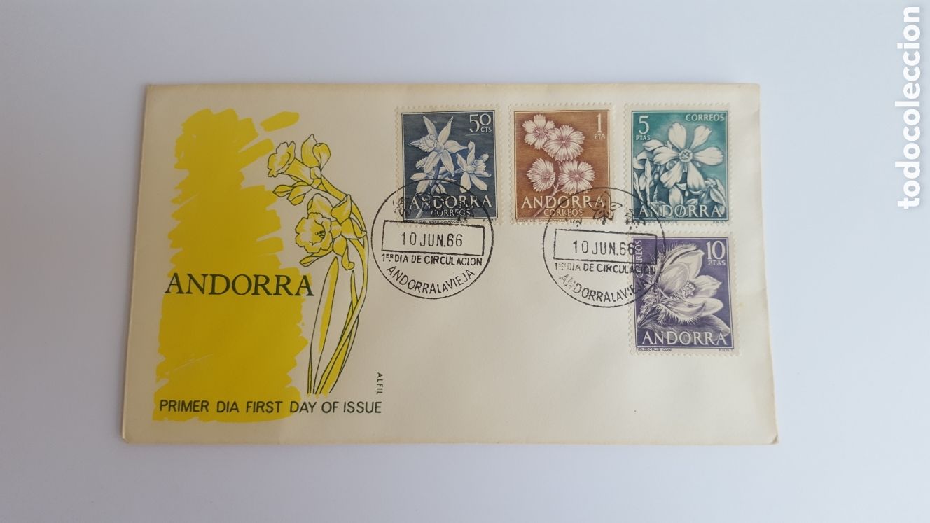 Sellos: Andorra Espa&ntilde;a 1966 Completo - Foto 1