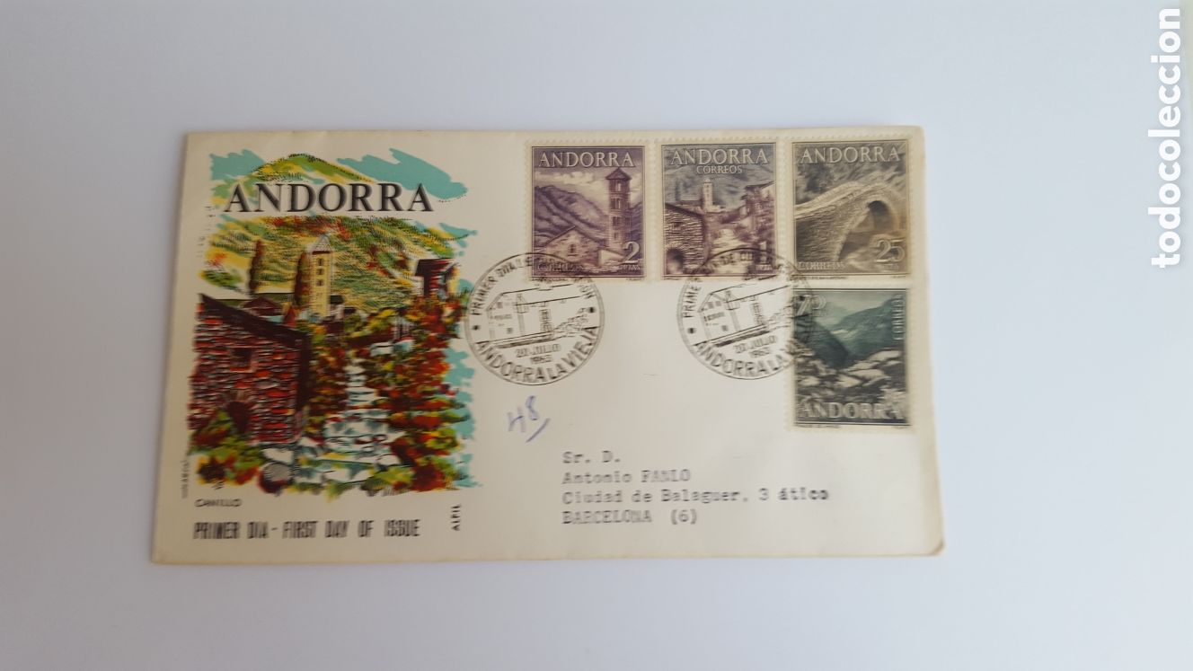 Sellos: Andorra Espa&ntilde;a 1963 Completo - Foto 1