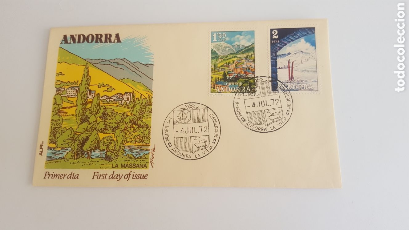 Sellos: Andorra Espa&ntilde;a Serie 72 - Foto 1
