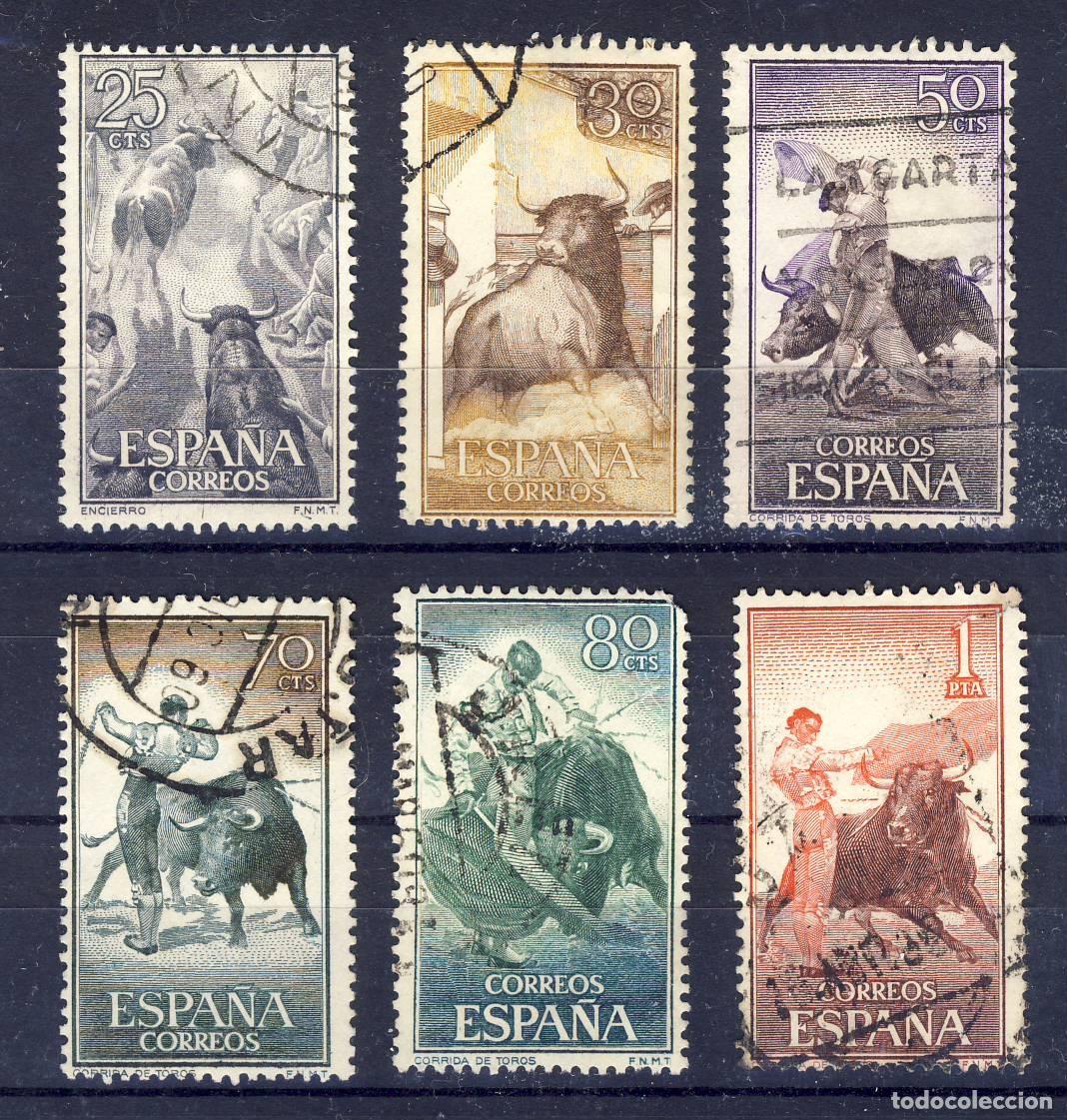 Selos: 1960.- FIESTA NACIONAL.- TAUROMAQUIA.- CORREO ORDINARIO.- ED. 1256-1261.- (1).-