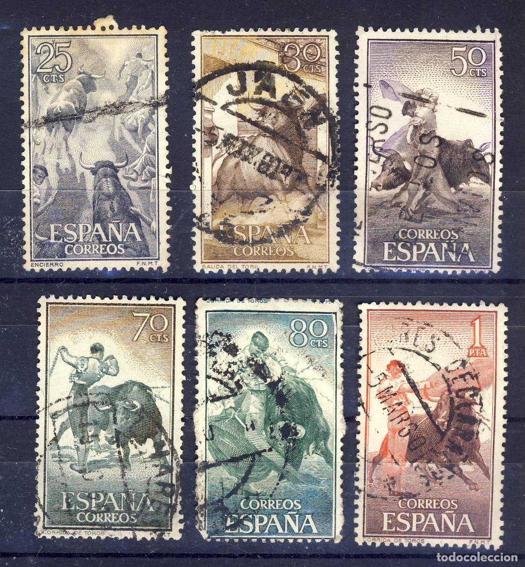 Selos: 1960.- FIESTA NACIONAL.- TAUROMAQUIA.- CORREO ORDINARIO.- ED. 1256-1261.- (2).-