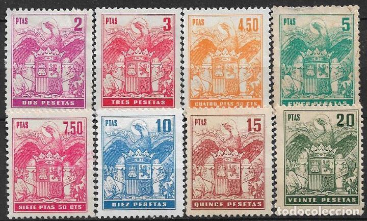 Briefmarken: Fiscales, 1959 P&oacute;lizas, ALEMANY n&ordm; 693 a 700 (*)