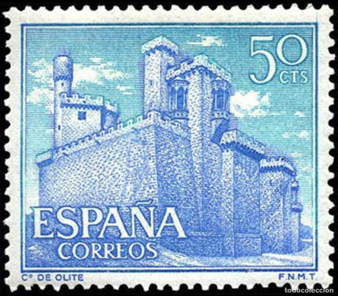 Sellos: ESPA&Ntilde;A 1966 - CASTILLO DE OLITE EN NAVARRA - EDIFIL 1741** - Foto 1