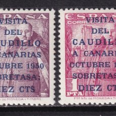 Sellos: 1951 VISITA CAUDILLO CANARIAS. PRIMERA TIRADA*/**. BONITA
