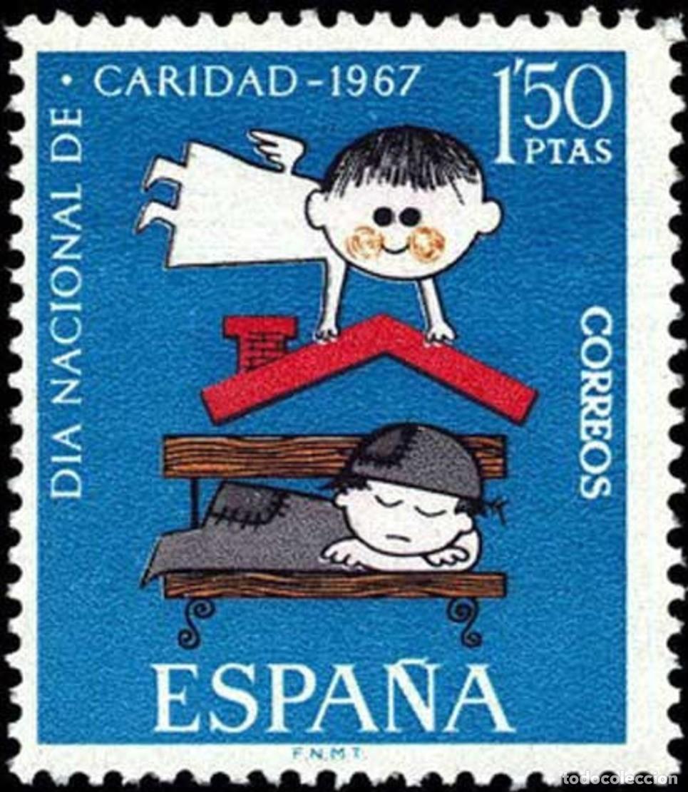 Sellos: ESPA&Ntilde;A 1967 - CARITAS - EDIFIL N&ordm; 1801** - Foto 1