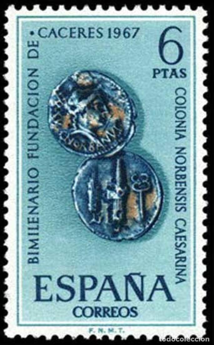 Sellos: ESPA&Ntilde;A 1967 - BIMILENARIO DE CACERES - EDIFIL N&ordm; 1829** - Foto 1