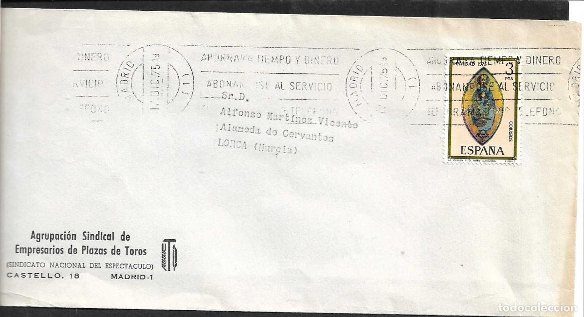 Sellos: NAVIDAD: sobre circulado 4-11-1975 : Madrid a Lorca - Foto 1