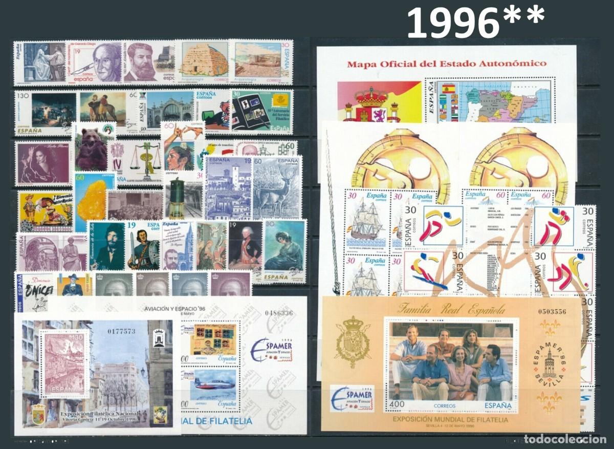 Sellos: ESPA&Ntilde;A A&Ntilde;O 1996** MNH COMPLETO NUEVO - Foto 1