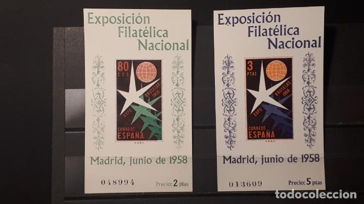 Sellos: ESPA&Ntilde;A. A&ntilde;o 1958. Edifil 1222/23 **. - Foto 1