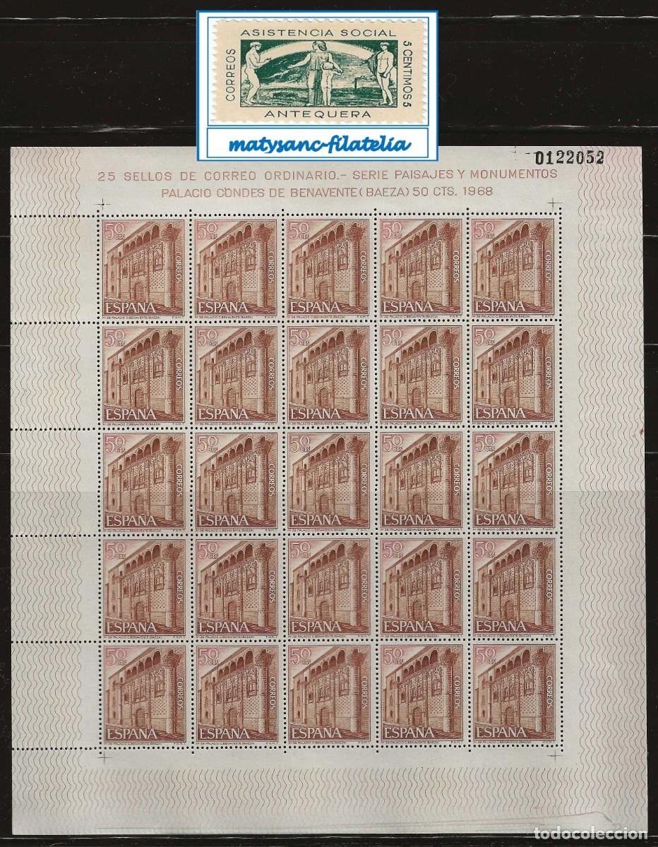 Stamps: ESPA&Ntilde;A 1968. EDIFIL 1875. PLIEGO DE 25 &rdquo;PALACIO DE BENAVENTE&rdquo;. MNH***