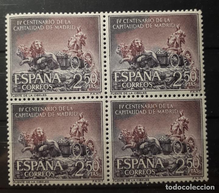 Sellos: ESPA&Ntilde;A ** A&Ntilde;O 1961. EDIFIL 1391. BLOQUE DE 4. - Foto 1