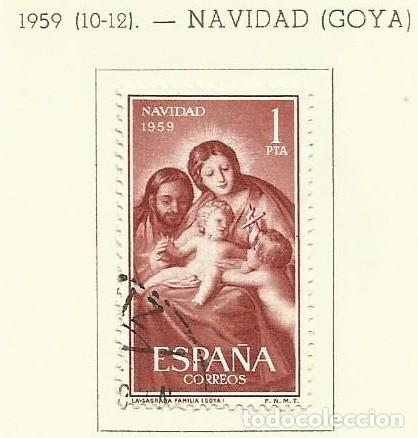 Sellos: ESPA&Ntilde;A 1959 - NAVIDAD - EDIFIL 1253 USADO - Foto 1