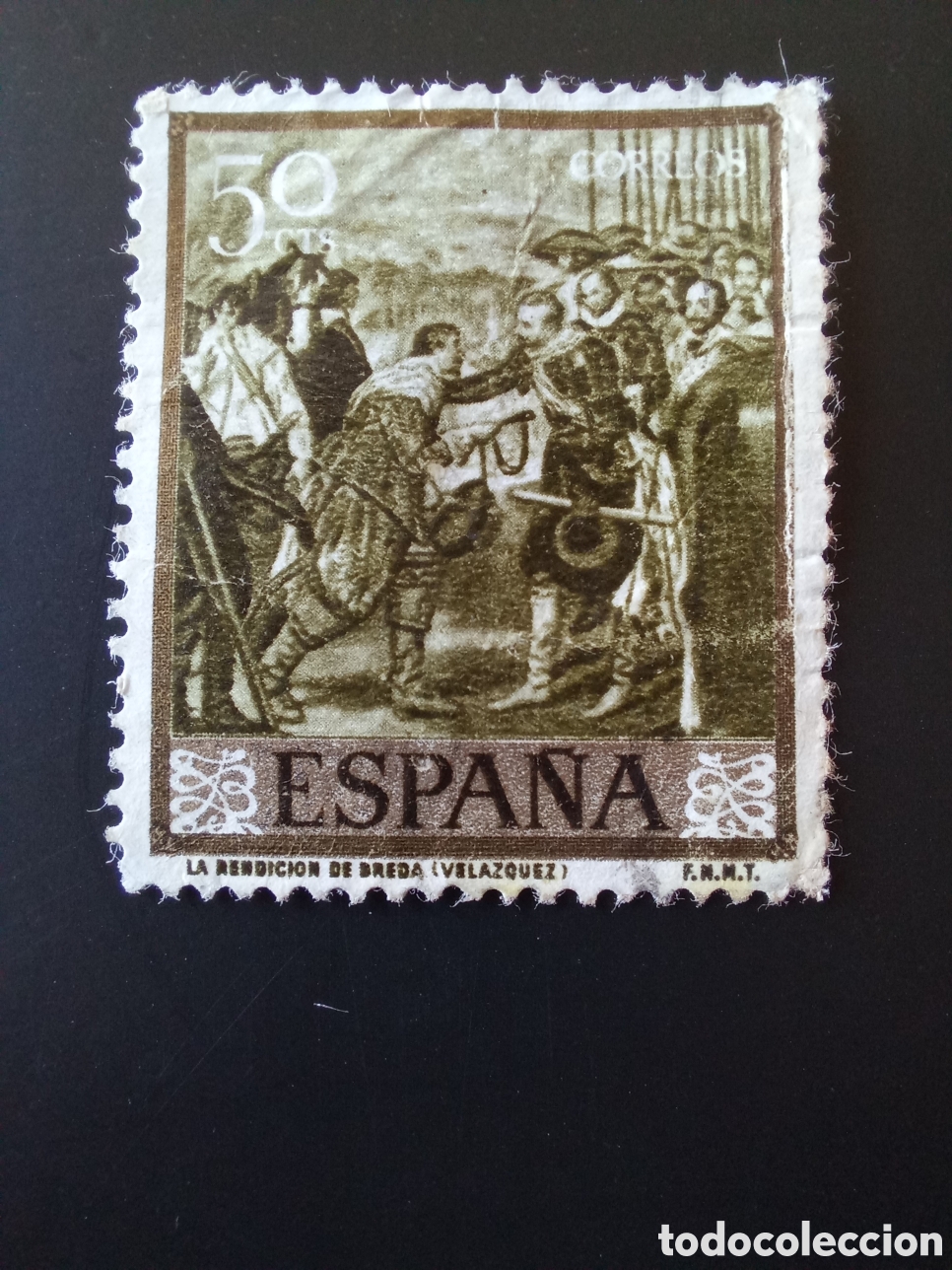 Stamps: SELLO 50 C&Eacute;NTIMOS. EDIFIL 1240, DIEGO VEL&Aacute;ZQUEZ-LA RENDICI&Oacute;N DE BREDA (1959)
