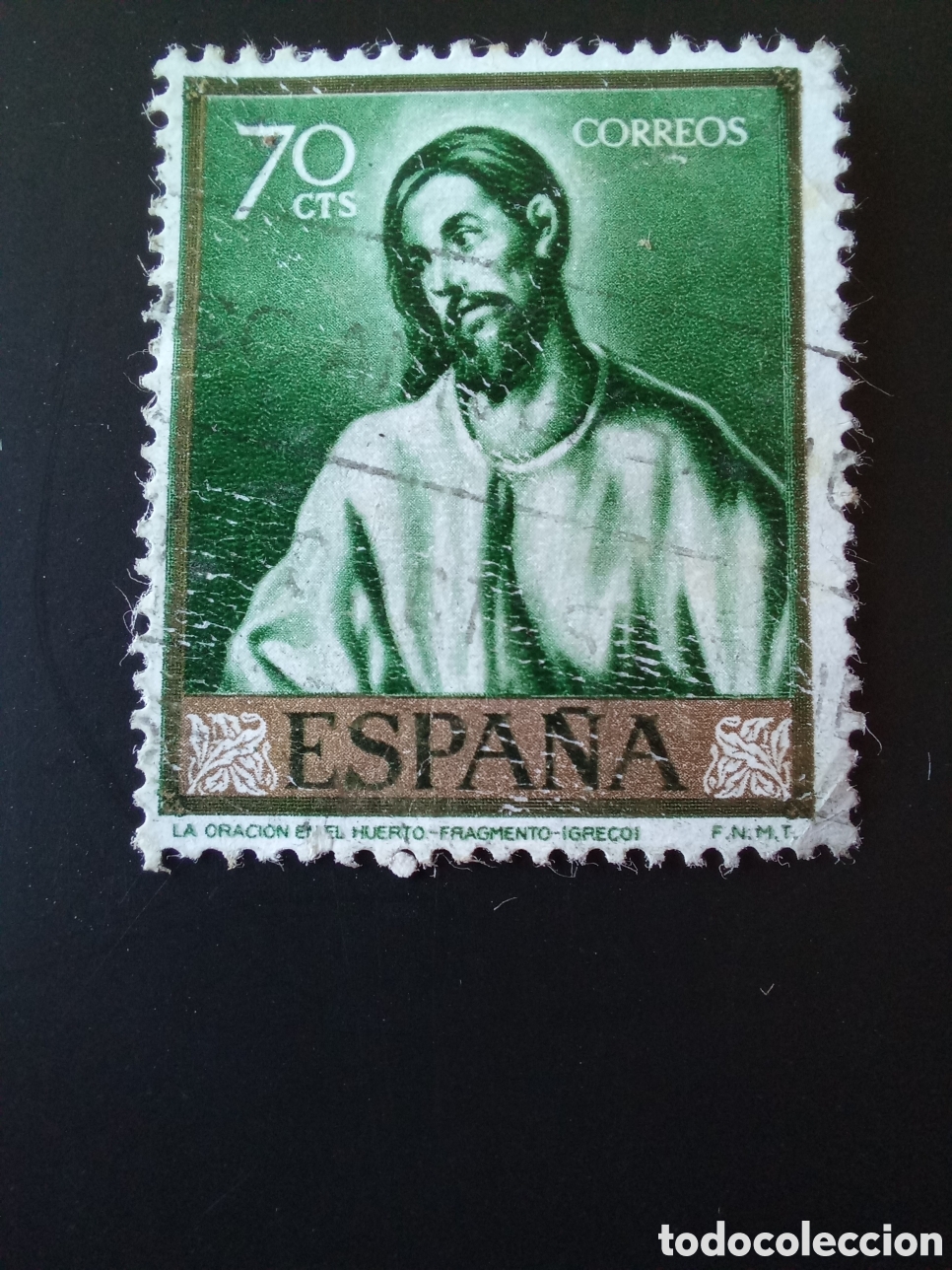 Stamps: SELLO 70 C&Eacute;NTIMOS. EDIFIL 1332, DOMENICO THEOTOCOPOULOS &rdquo;EL GRECO&rdquo;-ORACI&Oacute;N EN EL HUERTO (1961)