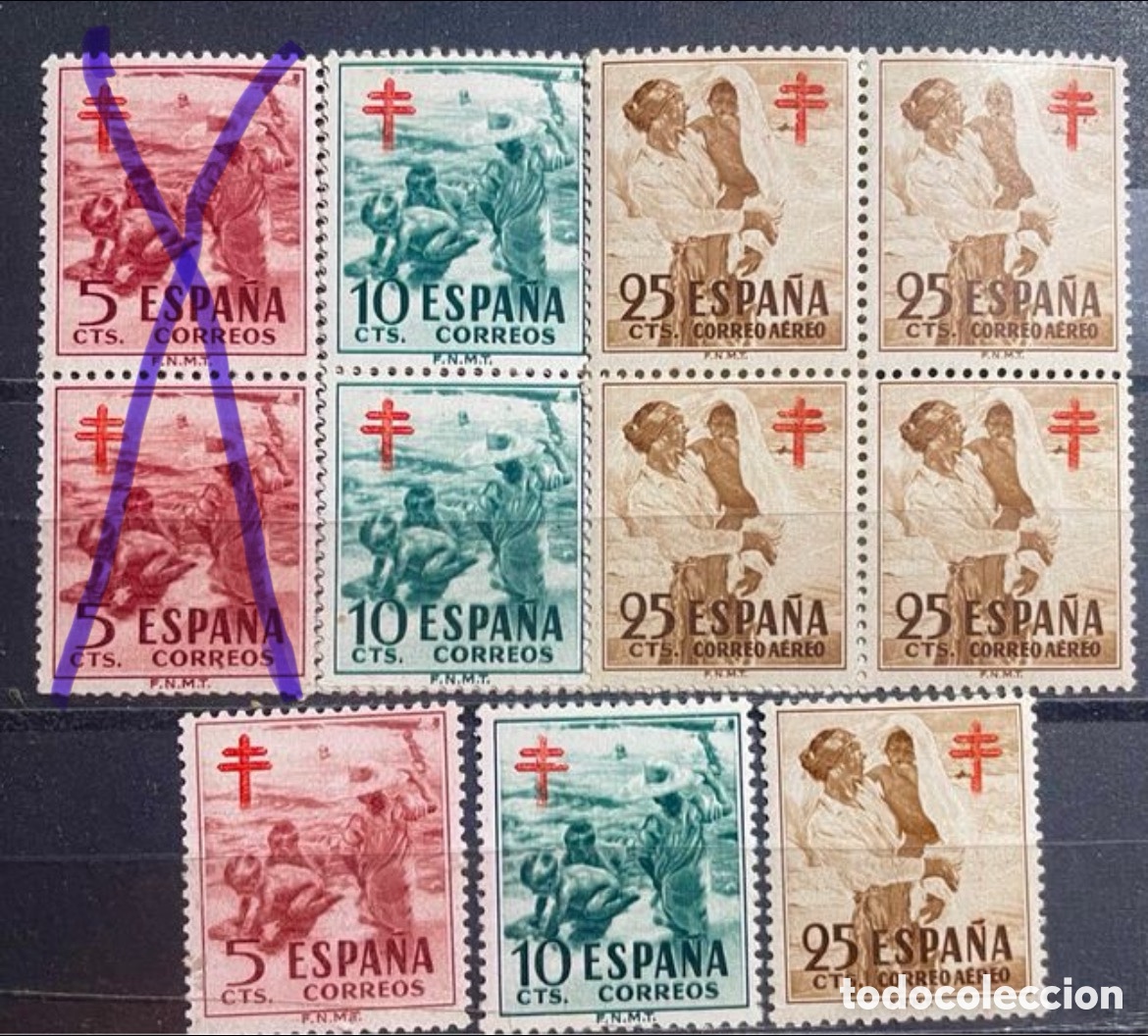 Sellos: -70% bloque Pro Tuberculosos 1951 - Foto 1