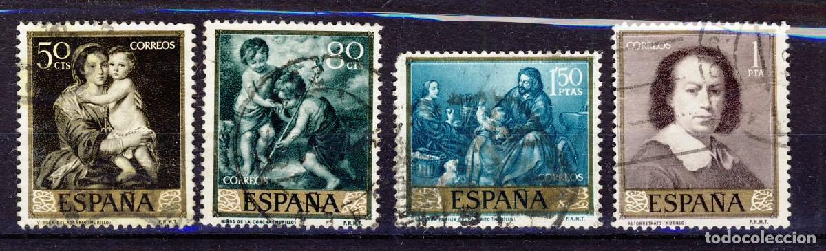 Sellos: 1960.- BARTOLOM&Eacute; ESTEBAN MURILLO.- ED. 1272-74-75-76.-(1) - Foto 1