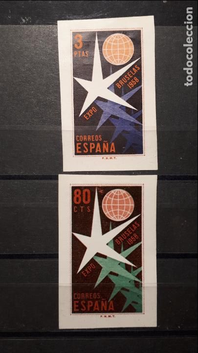 Sellos: ESPA&Ntilde;A. A&Ntilde;O 1958 *. EDIFIL 1222/3.. - Foto 1