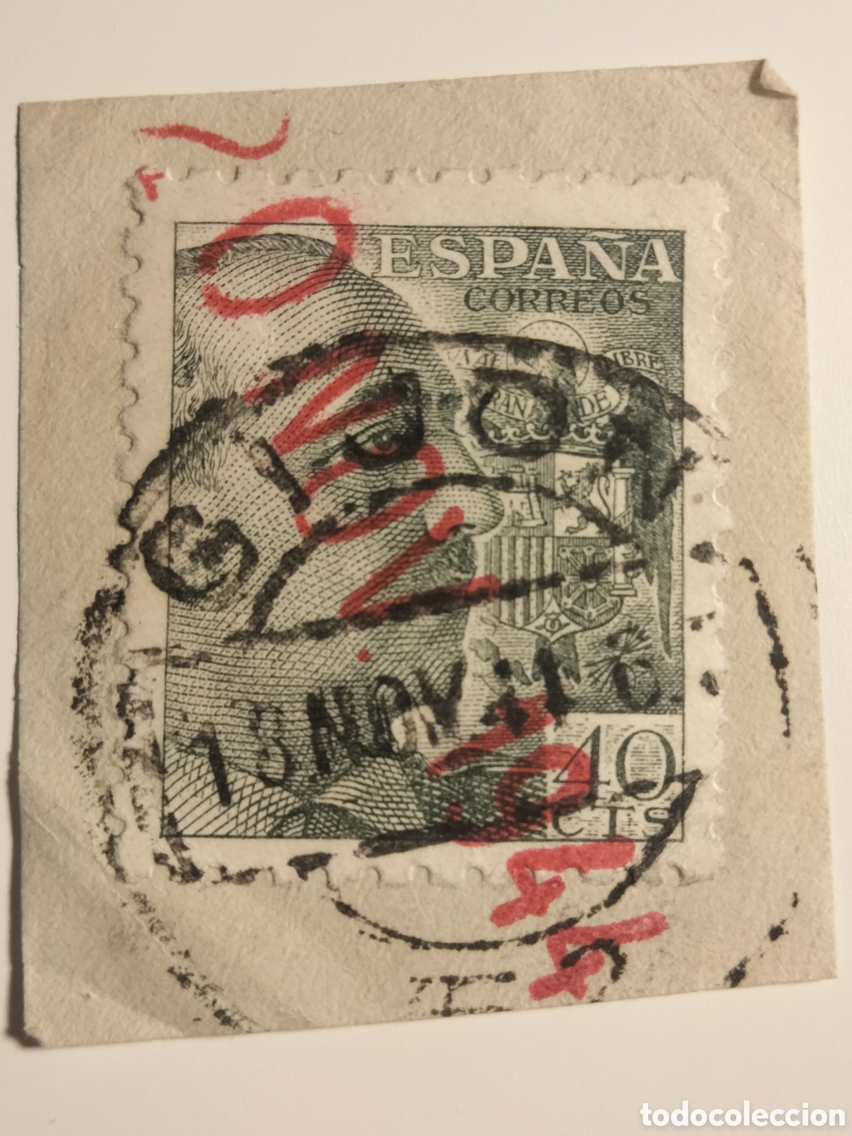 Timbres: 1,6,2. Curioso matasello con fecha. Gij&oacute;n.