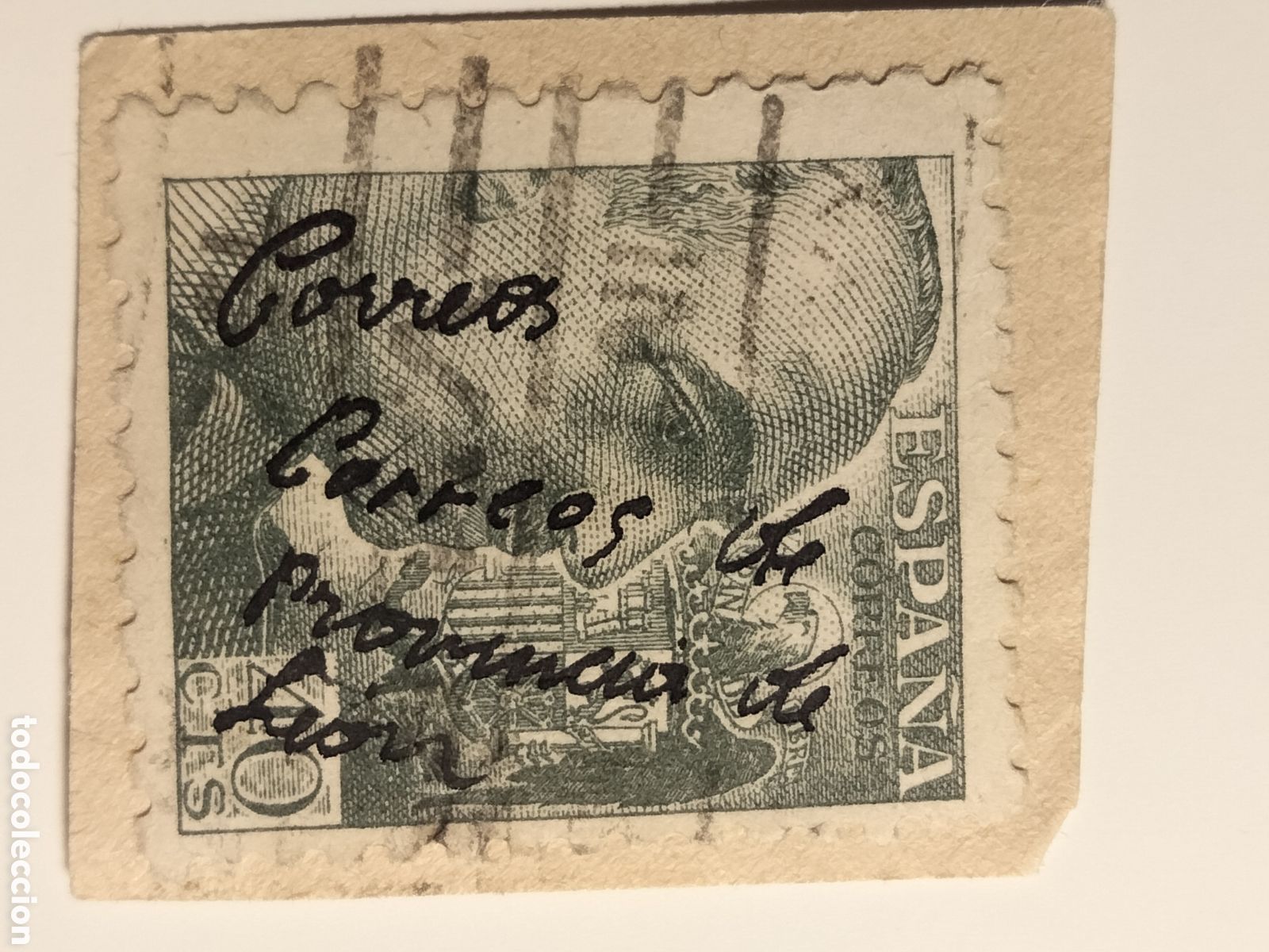 Sellos: 1,8,1. &iquest;Matasello? Manuscrito. Le&oacute;n - Foto 1