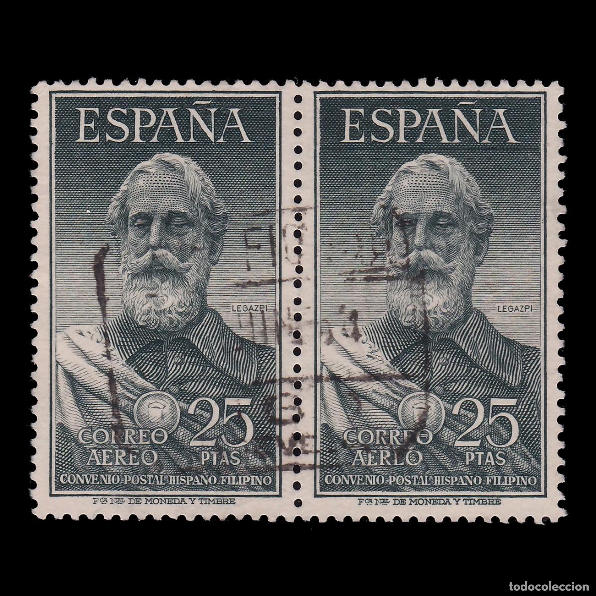 Timbres: Espa&ntilde;a.1953.Legazpi .Blq2 Matasello. Edifil 1124