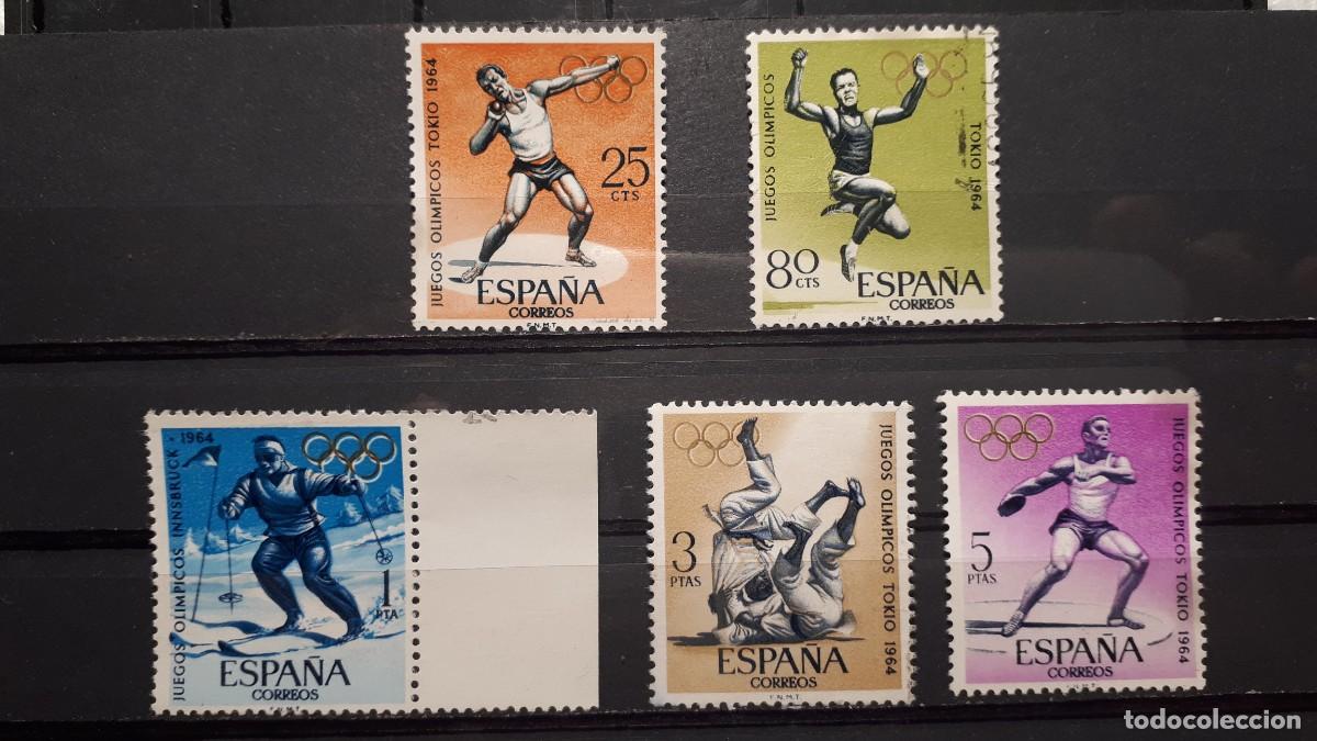 Sellos: ESPA&Ntilde;A. A&Ntilde;O 1964 &deg;/ (*)/ **. Edifil 1617/21 - Foto 1