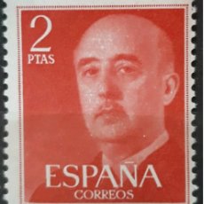 Sellos: ESPAÑA 1955- 56. EDIFIL 1157. 2 PTS ROJO. NUEVO - MNH.