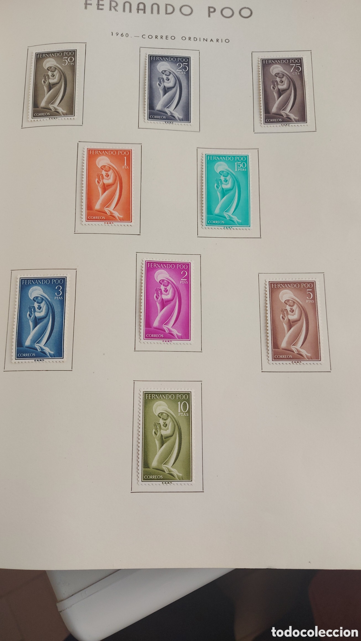 Timbres: Fernado Poo 1960 68 Completo Charnela