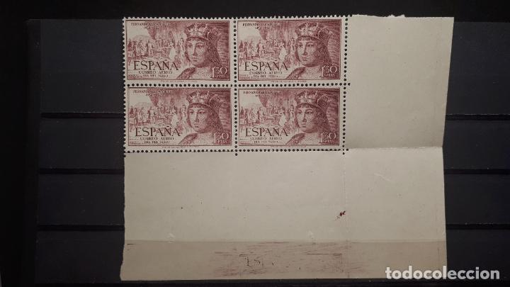 Sellos: ESPA&Ntilde;A. A&Ntilde;O 1952. ** EDIFIL 1111/5 bloque de 4. - Foto 2