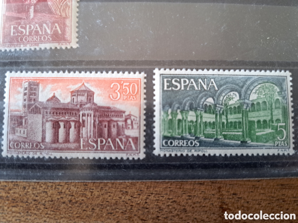 Sellos: Series Monasterios Leyre y Ripoll 1974 1970 - Foto 2