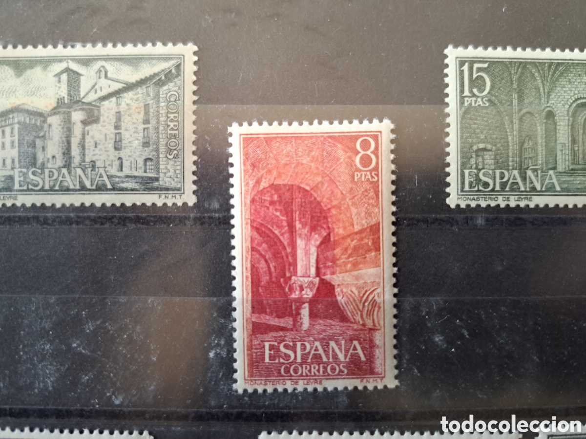 Sellos: Series Monasterios Leyre y Ripoll 1974 1970 - Foto 3