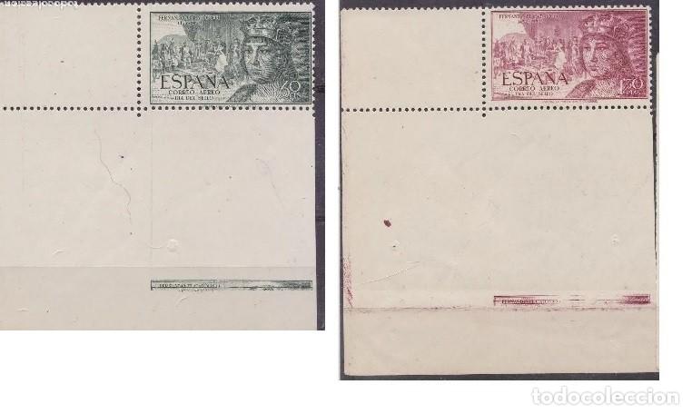 Sellos: ESPAÑA 1952 V CENTENARIO FERNANDO CATÓLICO DOS REPORTERS EDIFIL 1111Y 1113