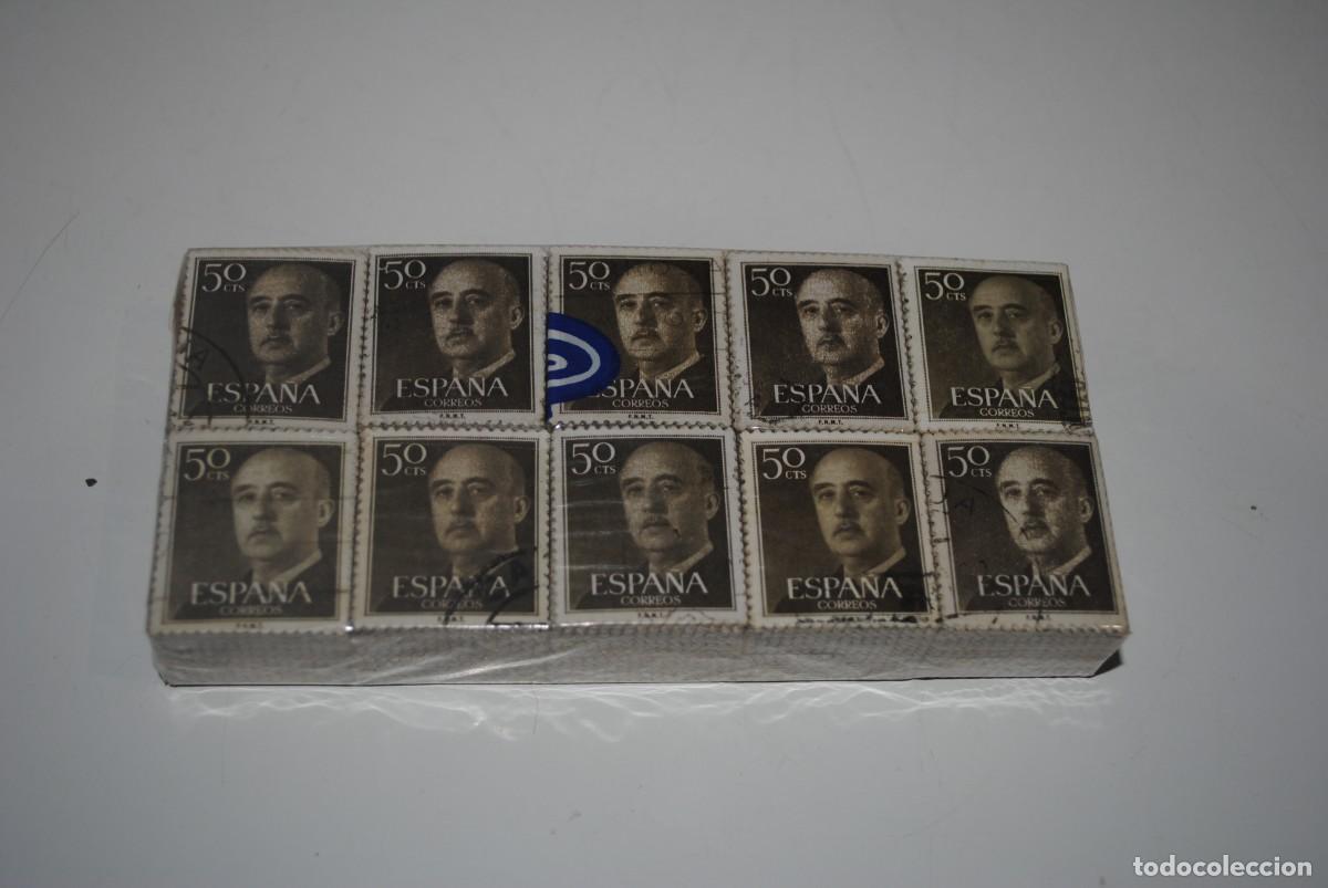 Stamps: 2000 SELLOS USADOS- EFIGIE FRANCO- EN PASTILLAS DE 100 - PERFECTO ESTADO - EDIF:1149 - A&Ntilde;O 1955