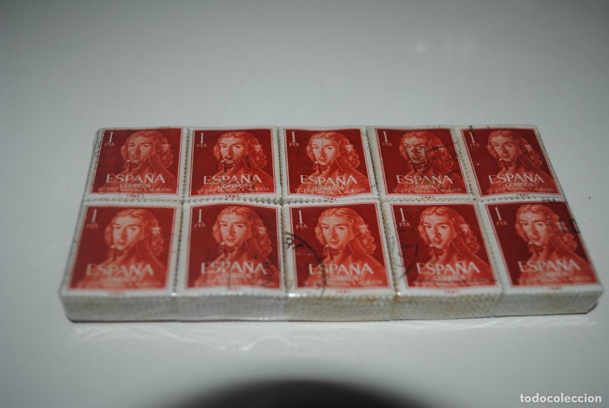 Stamps: 1000 SELLOS USADOS-MORATIN-EN PASTILLAS DE 100-PERFECTO ESTADO-EDIF:1328-A&Ntilde;O 1961