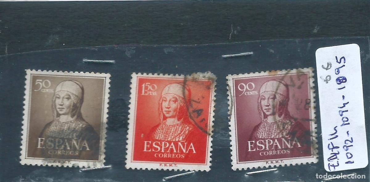 Sellos: ESPA&Ntilde;A 1EDIFIL 1092 -1094 -1095 - Foto 1