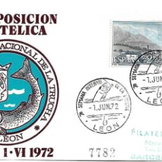 Francobolli: MATASELLOS DE LEÓN. 1971, II EXPOSICIÓN FILATÉLICA VII SEMANA INTERNACIONAL DE LA TRUCHA