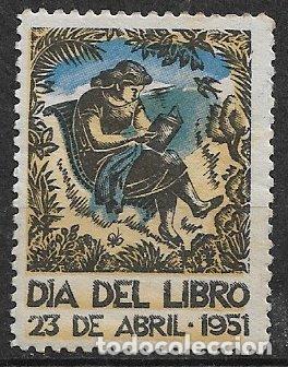Sellos: Vi&ntilde;eta 1951 Feria del Libro, 23 de abril * - Foto 1