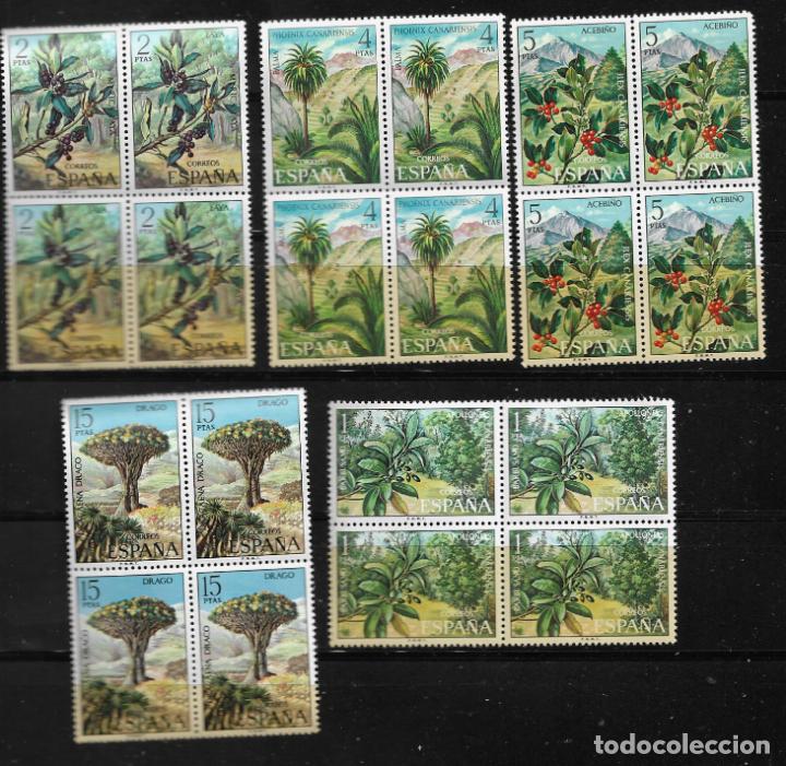 Timbres: II CENTENARIO - FLORA - EDIFIL N&ordm; 2120-24 -BLOQUE DE CUATRO - 1973
