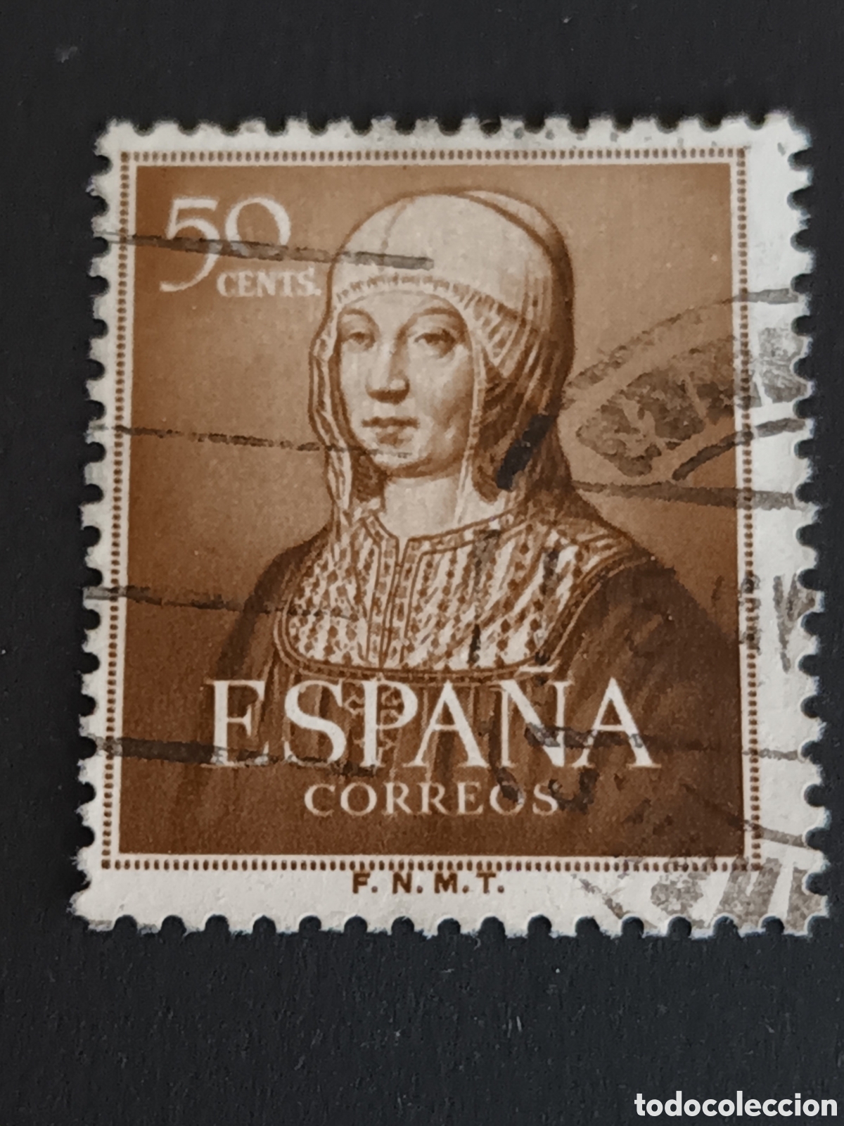 Sellos: EDIFIL 1092. 1951. CENTENARIO DE ISABEL LA CAT&Oacute;LICA. USADO. - Foto 1