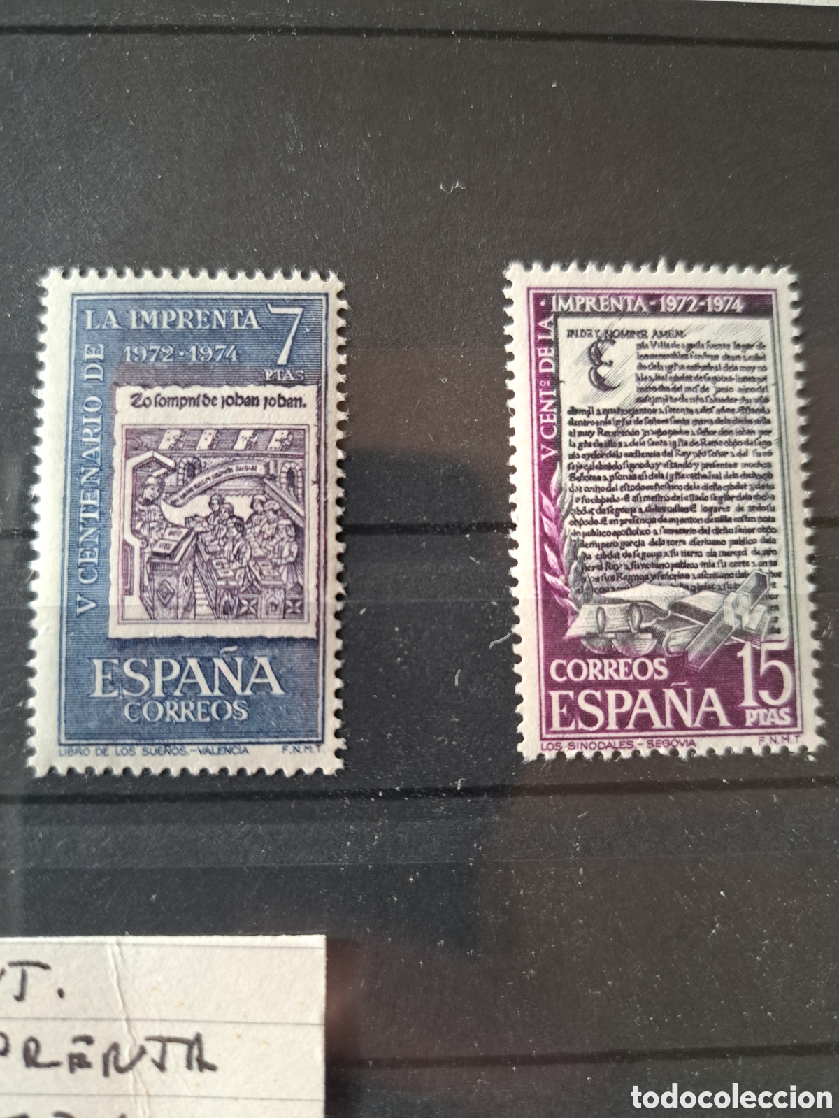 Sellos: V centenario de la imprenta 1973 - Foto 3