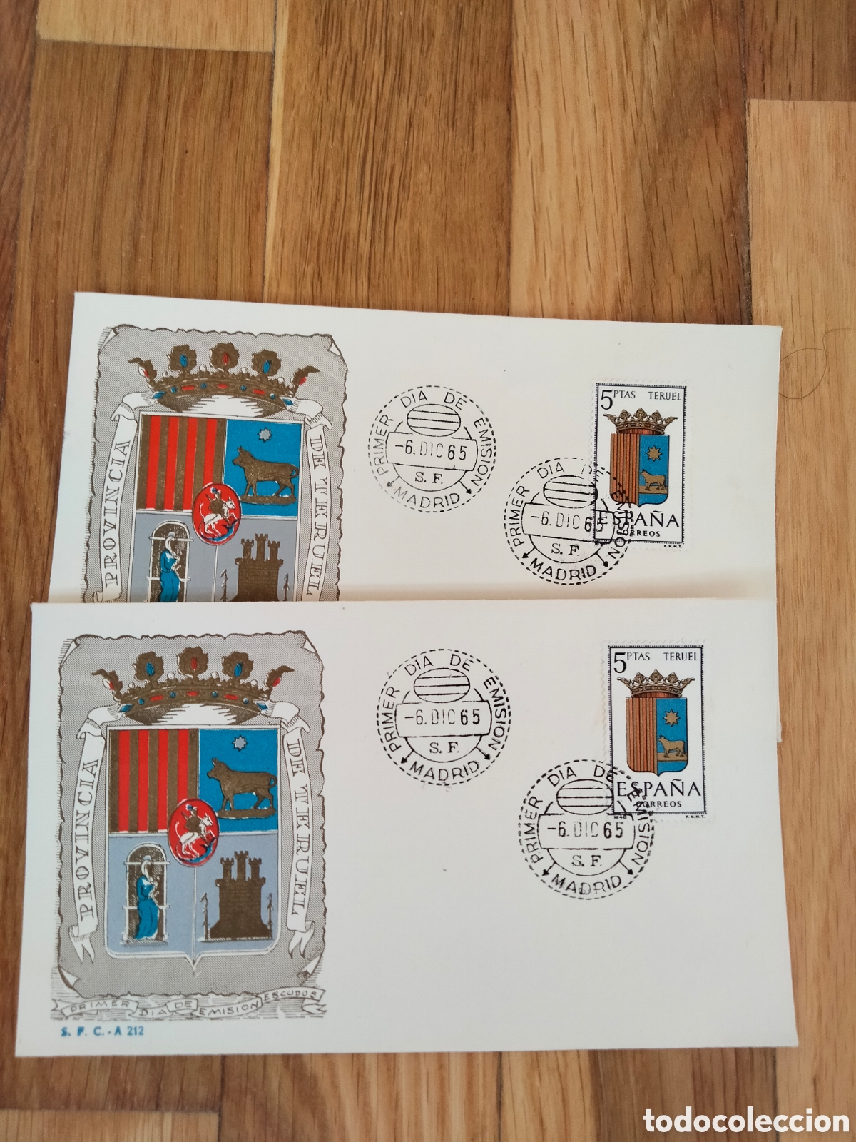 Sellos: 2 SOBRES PRIMER DIA DE EMISION. PROVINCIA DE TERUEL - Foto 1