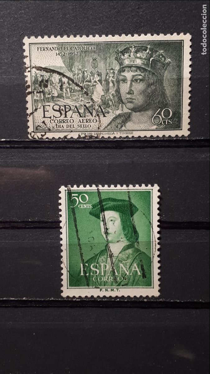 Sellos: ESPA&Ntilde;A . A&ntilde;o 1952 &deg;. Edifil 1111 Y 1106 - Foto 1