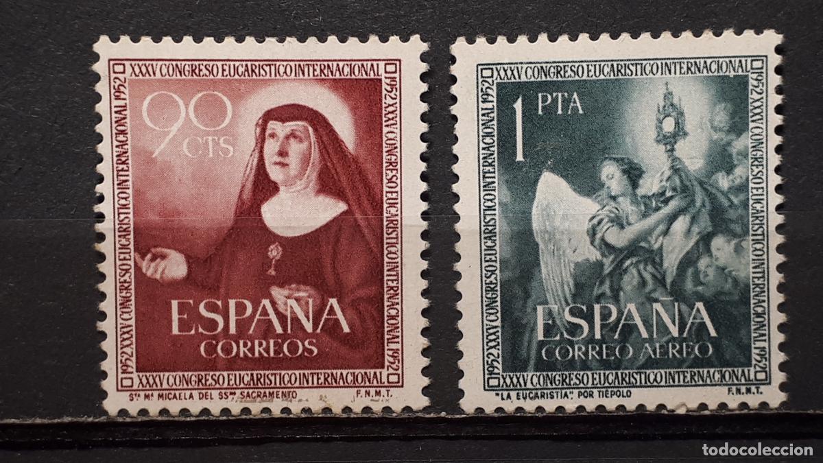 Sellos: ESPA&Ntilde;A . A&ntilde;o 1952.**. Edifil 1116/7 - Foto 1