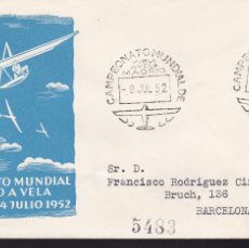 Sellos: F20-61-CERTIFICADO MATASELLOS ESPECIAL CAMPEONATO MUNDIAL DE VUELO A VELA MADRID 1952