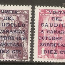 Francobolli: 1950 VISITA A CANARIAS EDIFIL 1088/1089** SIN FIJASELLOS BIEN CENTRADOS
