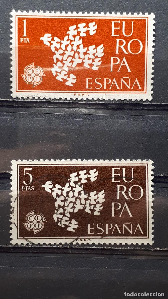 Sellos: ESPA&Ntilde;A. A&Ntilde;O 1961. &deg;/ **.Edifil 1371/2 - Foto 1