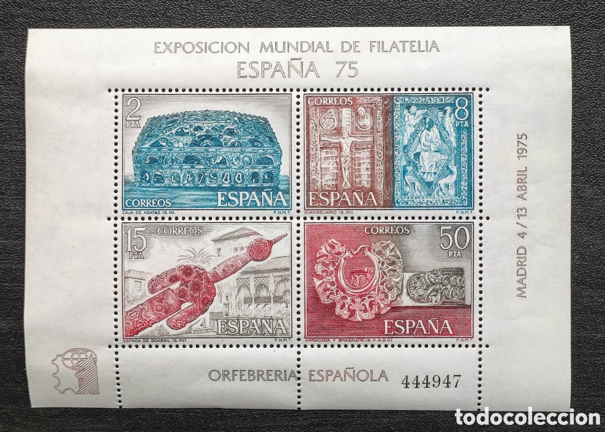 Sellos: Espa&ntilde;a. 1975. Exposici&oacute;n filat&eacute;lica - Foto 1