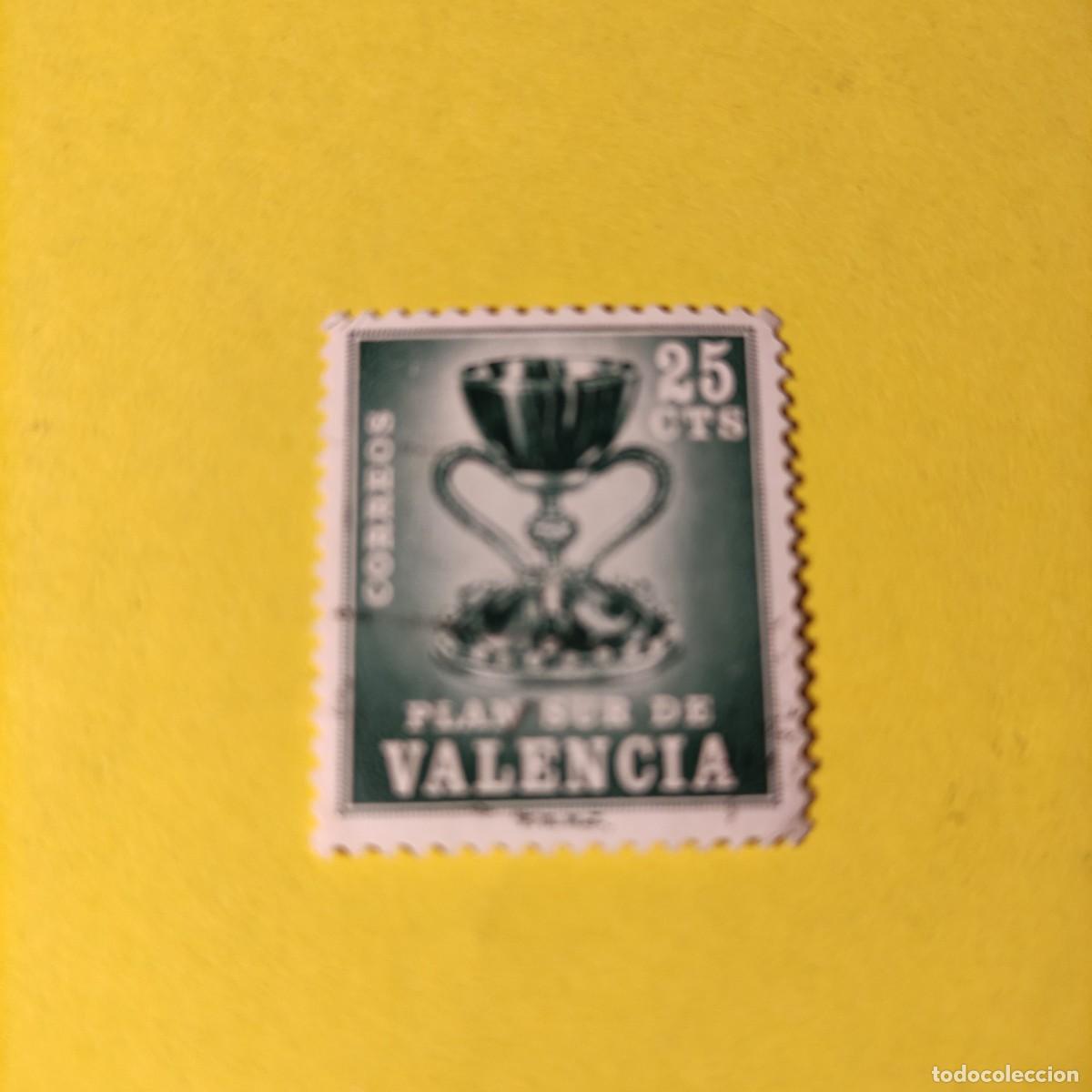 Sellos: SELLO ESPA&Ntilde;A . PLAN SUR DE VALENCIA ** 25 CENTIMOS ** S26 - Foto 1